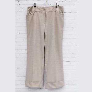 Lane Bryant Wide Leg Trousers • Beige • Womens Plus Size 16 Pants
